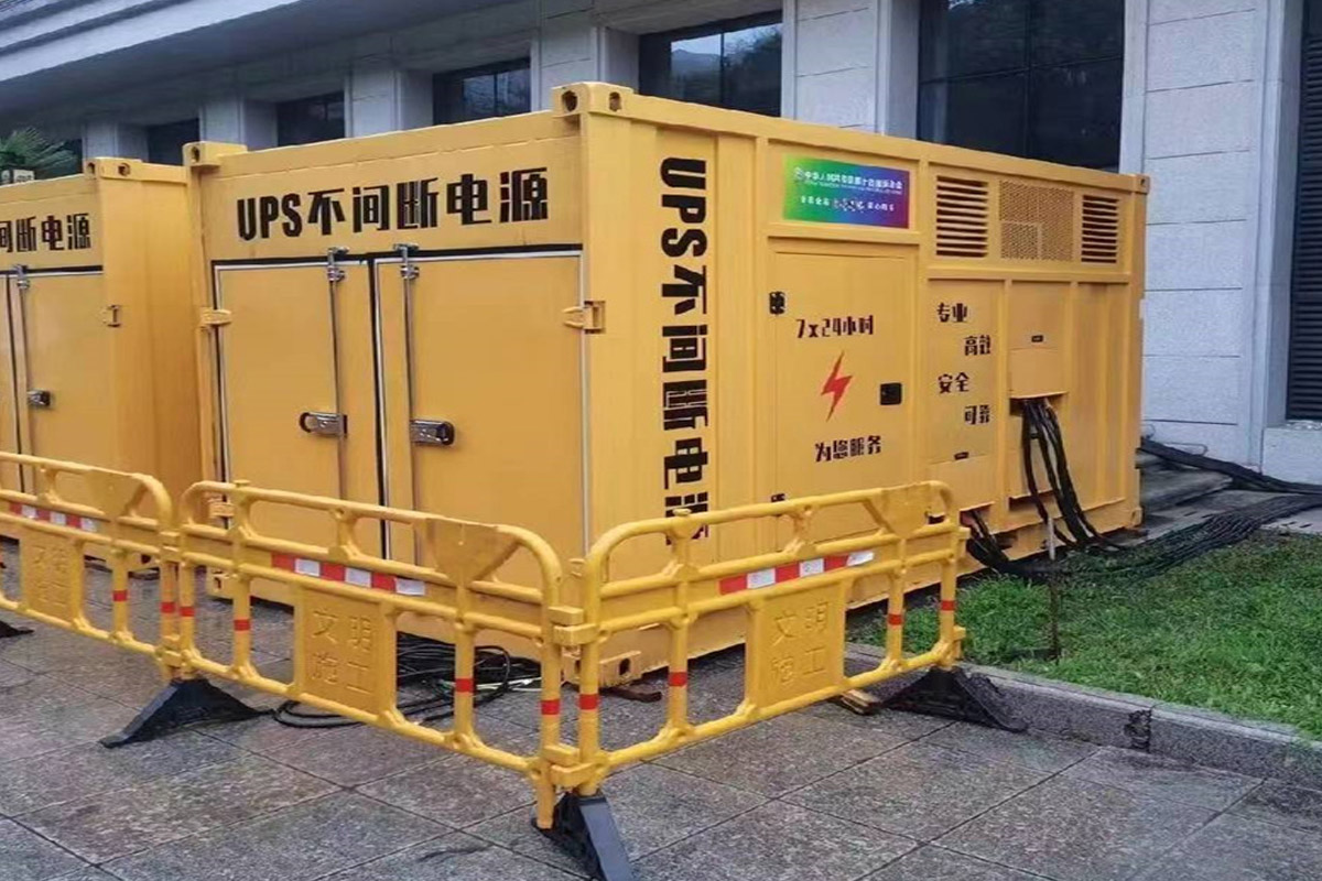 青原发电机租赁施工现场