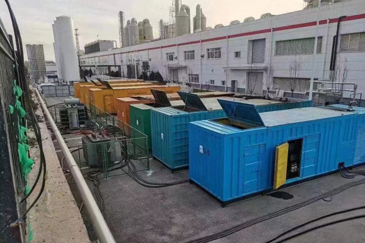 青原发电机租赁施工现场
